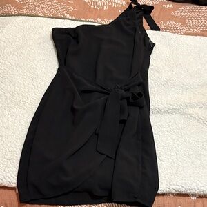 Lucy in the Sky Black One-Shoulder Dress